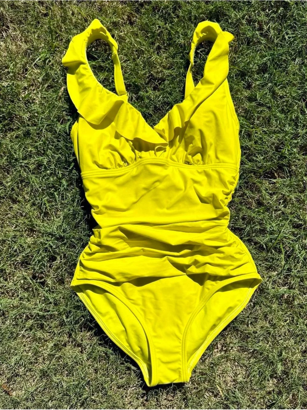 DKNY Bright Yellow One-Piece Swimsuit - Picture 8 of 13